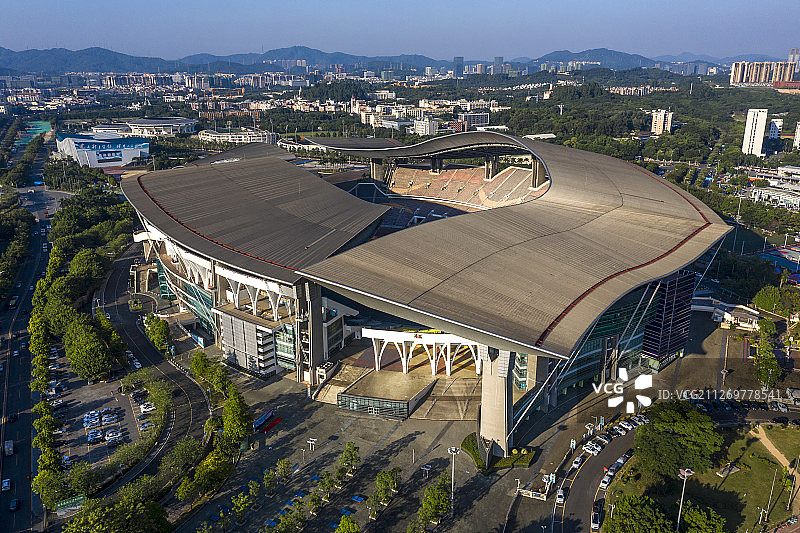 广州市 广州奥体中心体育场 航拍图片素材