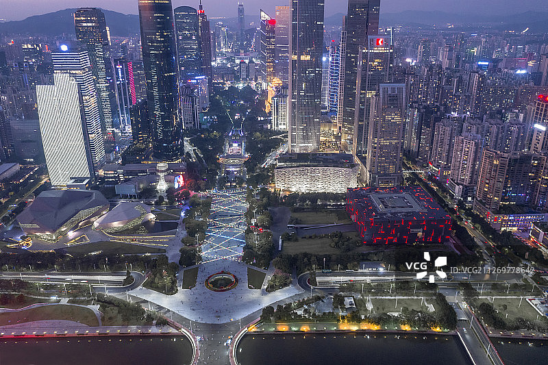 广州市 广东省博物馆 航拍图片素材