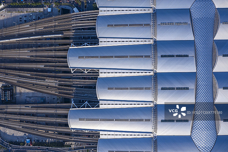 广州市 广州南站 航拍图片素材