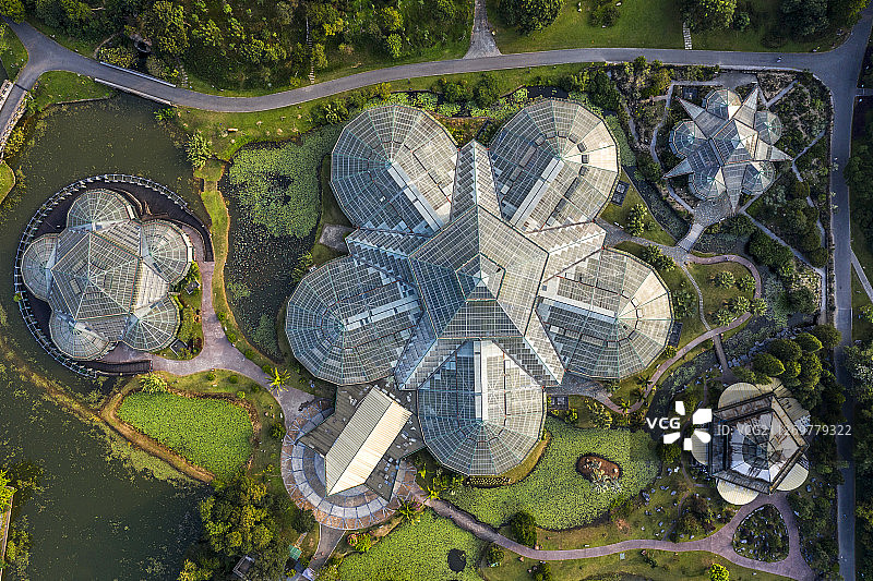 广州市 华南植物园 航拍图片素材