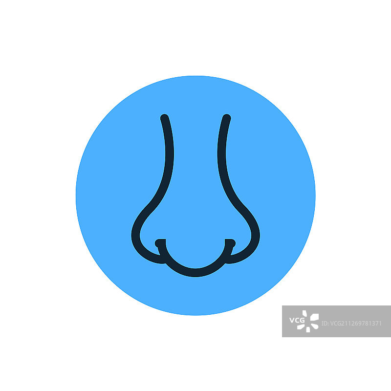 鼻子线条图标，人类鼻子形状图片素材