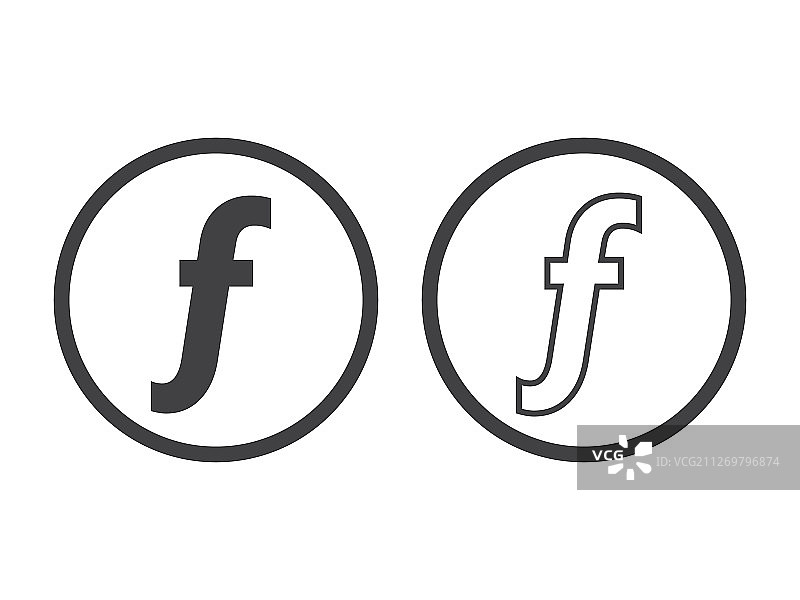 弗罗林货币图标数学函数图片素材