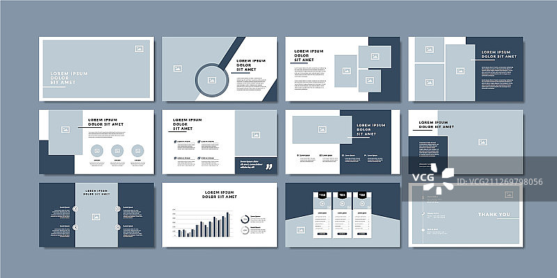 简约幻灯片演示背景模板图片素材