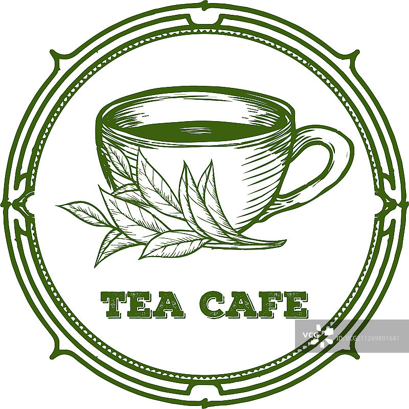 绿色黑色草药茶植物图片素材