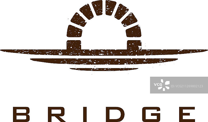 简约运河Logo砖桥水道Logo图片素材