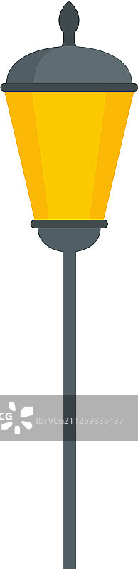 扁平风格的街灯柱图标图片素材