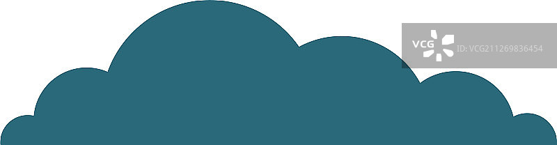 天空云朵图标扁平风格图片素材