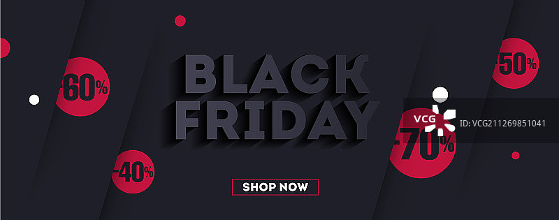 黑色星期五促销海报，黑色排版图片素材