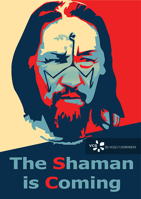 萨满祭司波普艺术海报图片素材