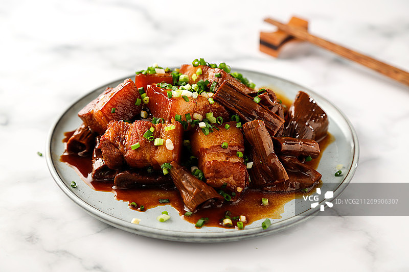 红烧肉筒子笋图片素材