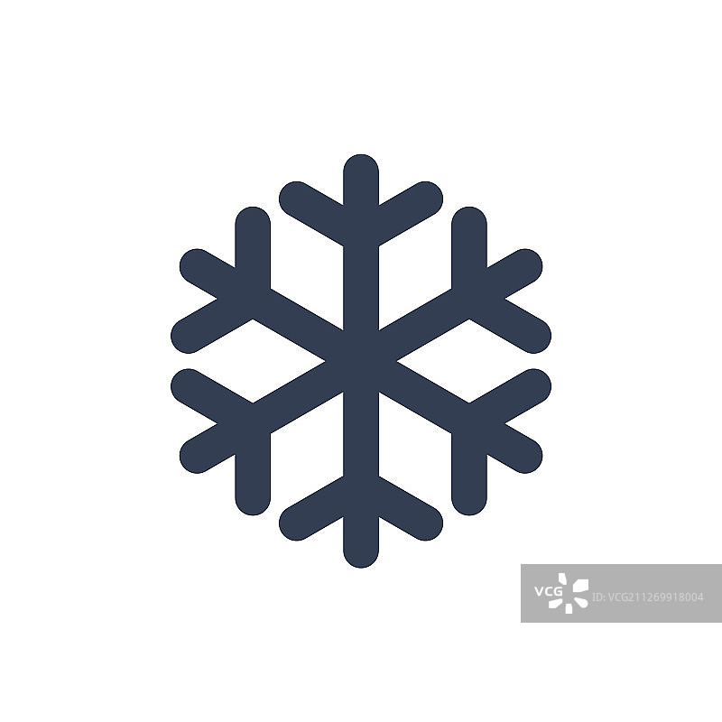 雪花图标黑色剪影雪花标志图片素材