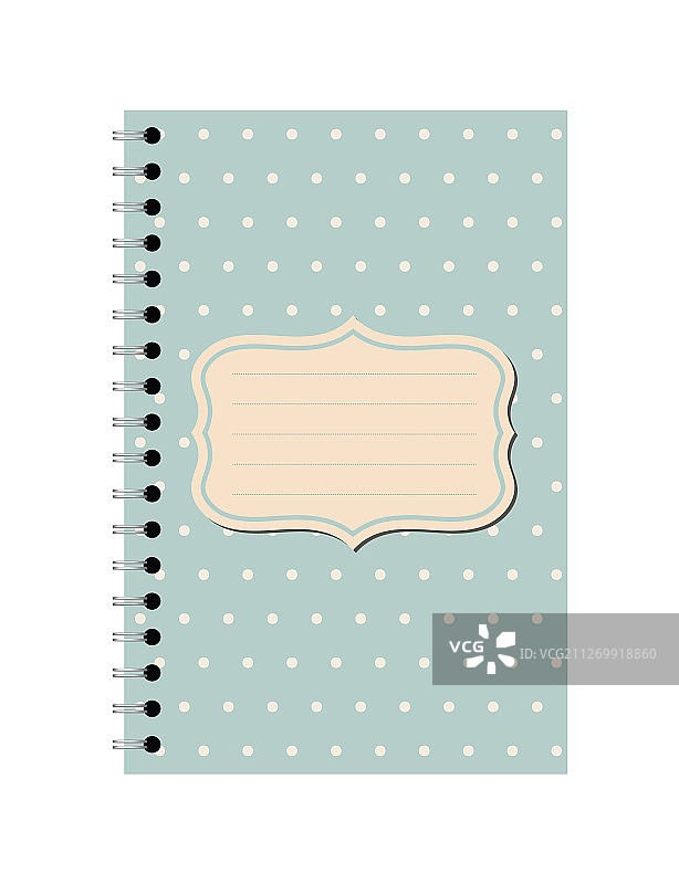 水鸭色带点状图案的笔记本图片素材