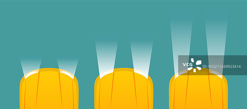 扁平风格汽车灯类型合集图片素材