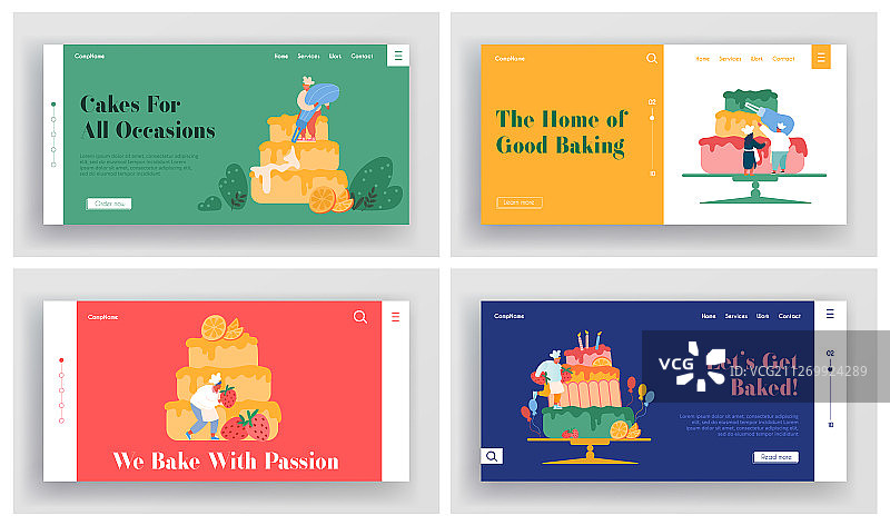 烘焙网站着陆页厨师图片素材