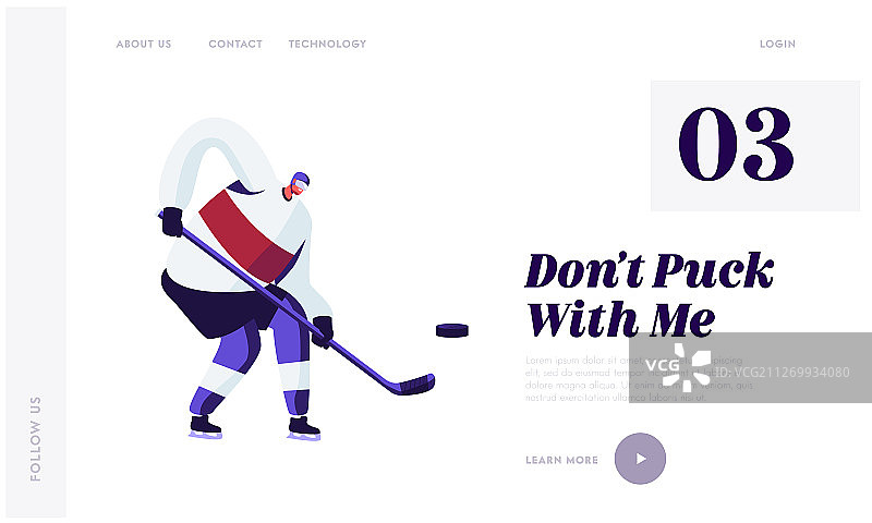 冰球比赛中的运动员动作网站登陆页面图片素材