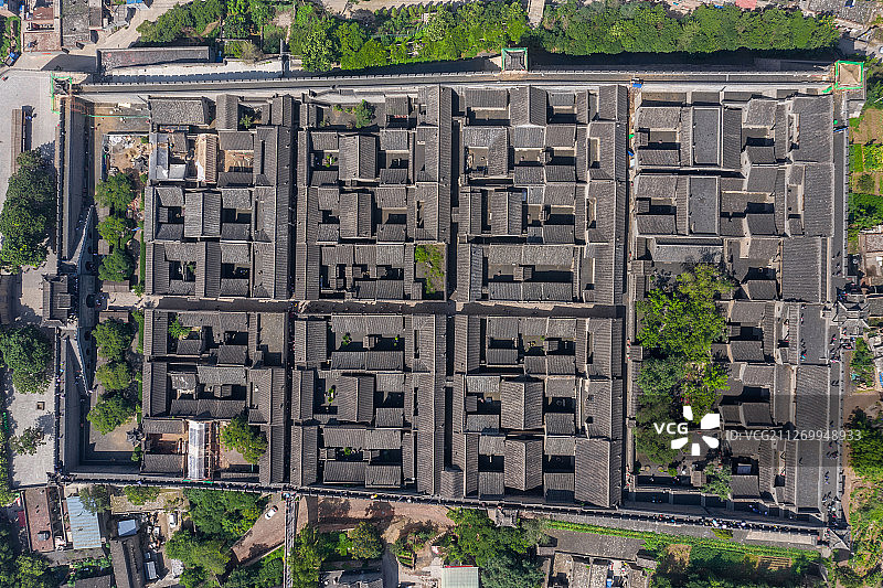 山西晋中祁县王家大院航拍图片素材