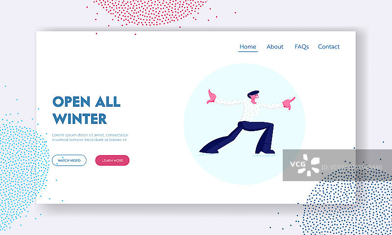 花样滑冰锦标赛网站着陆页图片素材