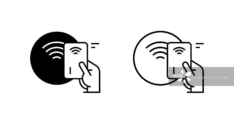 NFC非接触式无线支付标志图片素材