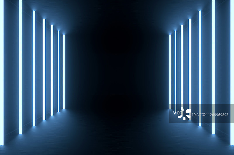 3D抽象霓虹灯空间图片素材