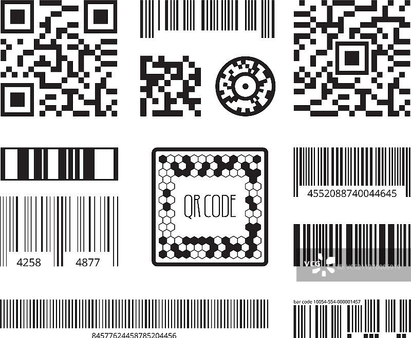 条形码符号编码产品二维码贴纸图片素材
