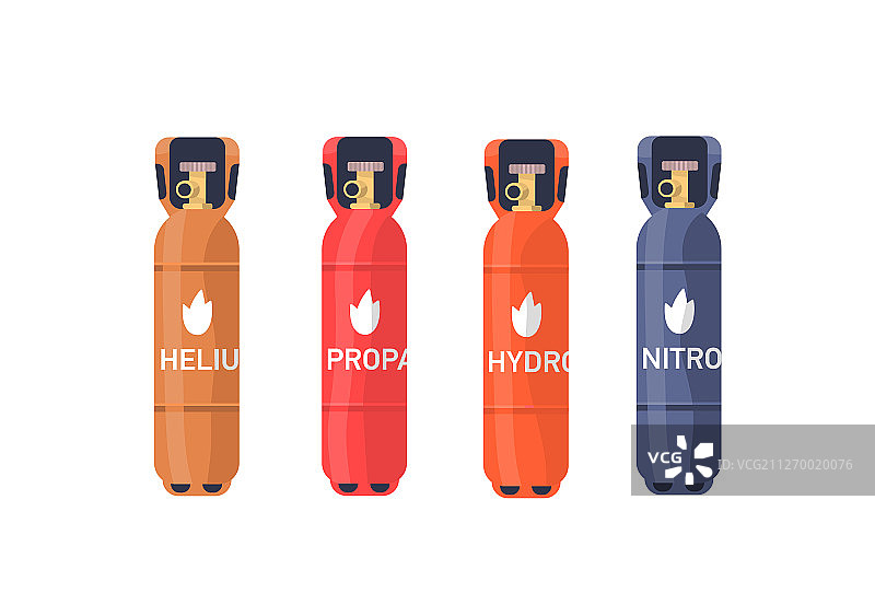 压缩气体存储扁平设计图片素材