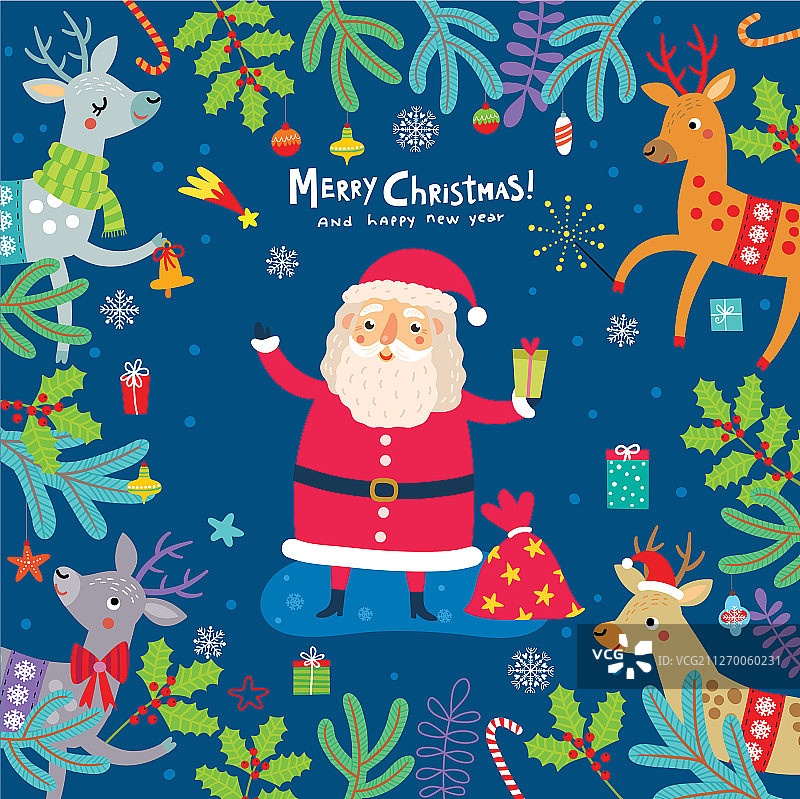 圣诞节和新年的背景图片素材