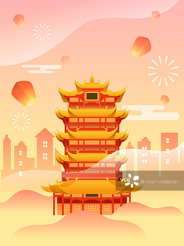 武汉黄鹤楼图片素材