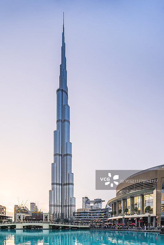 阿联酋迪拜哈利法塔全景图片素材