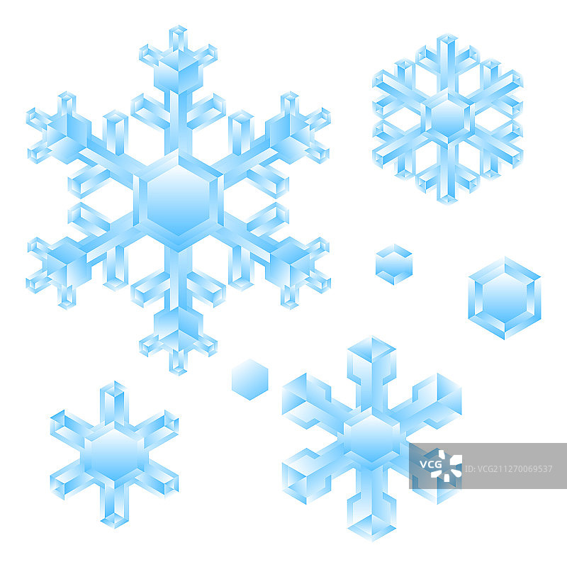 水晶雪花合集图片素材