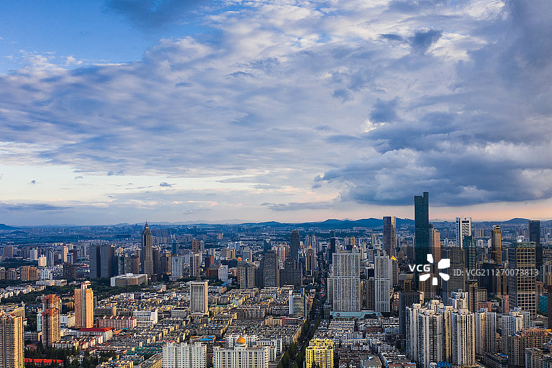 南京市新街口日落多云图片素材