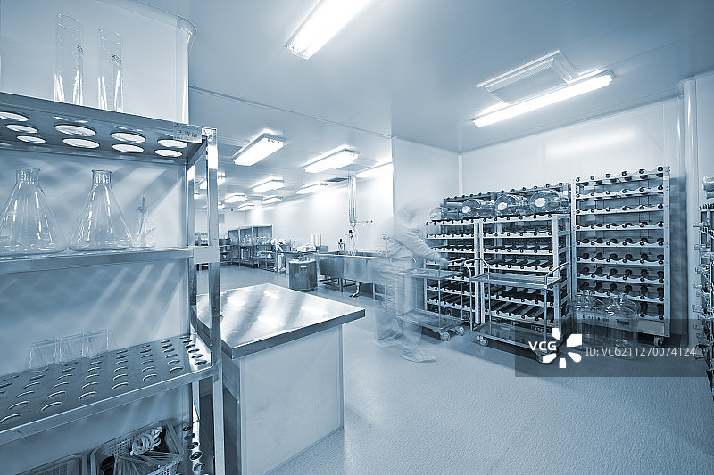 现代生物医药生产线图片素材