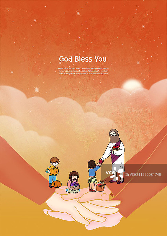 基督教概念插图图片素材