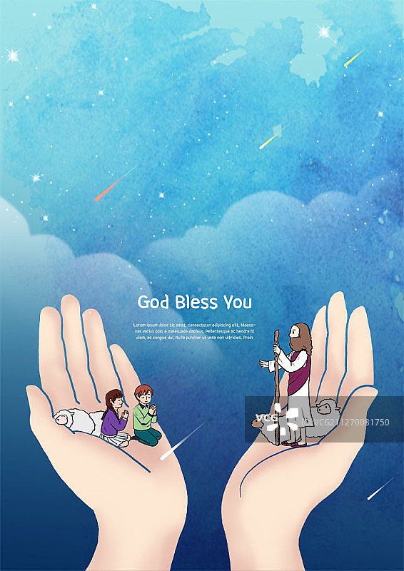 基督教概念插图图片素材