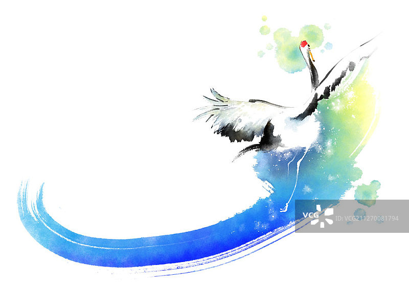 水墨风动物插画图片素材