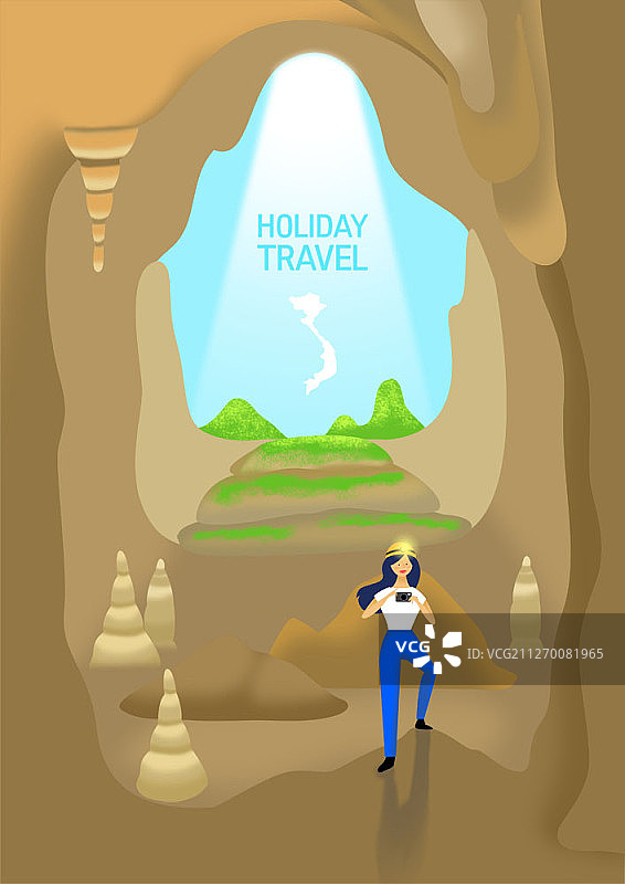 假日旅行概念插图图片素材