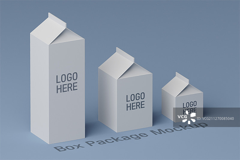 盒子样机3D模型图片素材