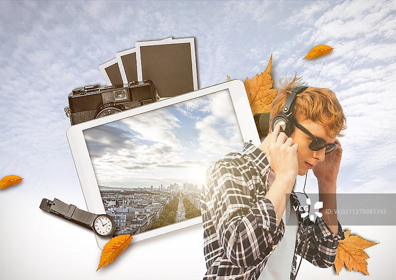 旅行主题数字合成图像图片素材