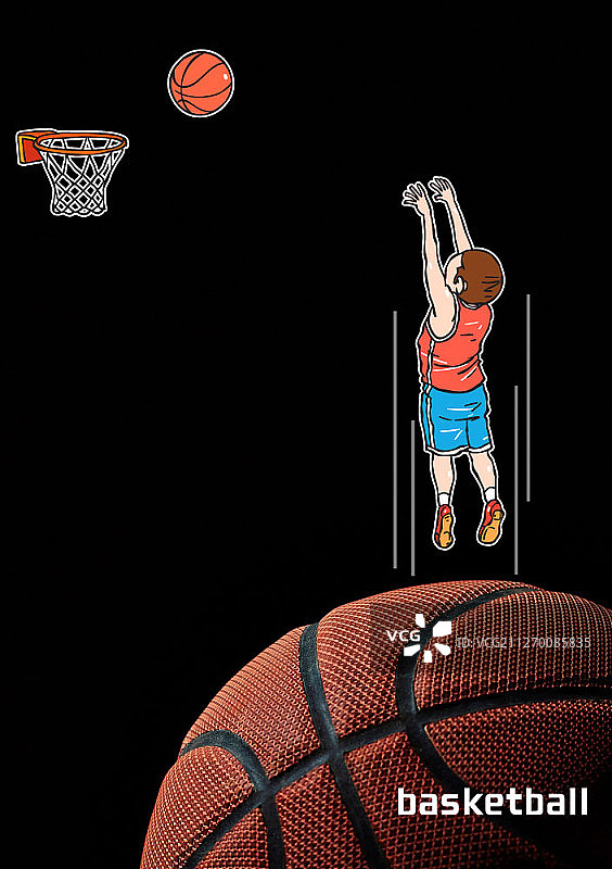 摄影结合插画图片素材