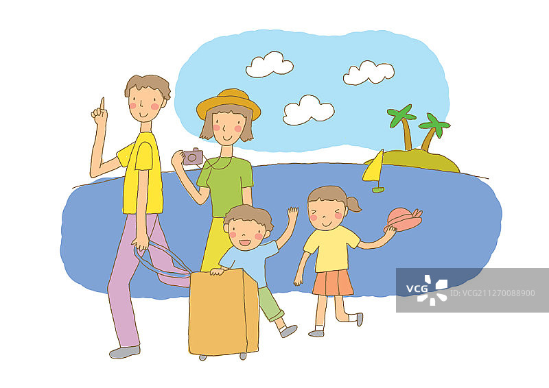 家庭旅行图片素材
