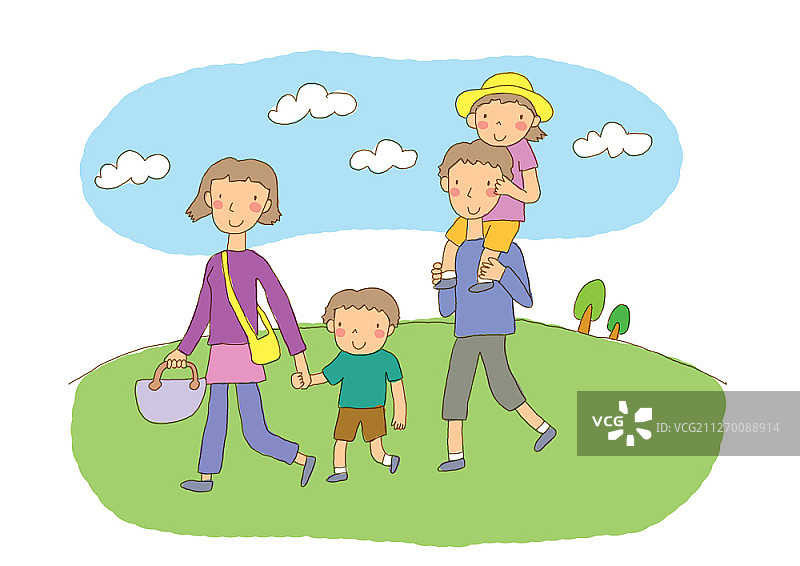 家庭旅行图片素材