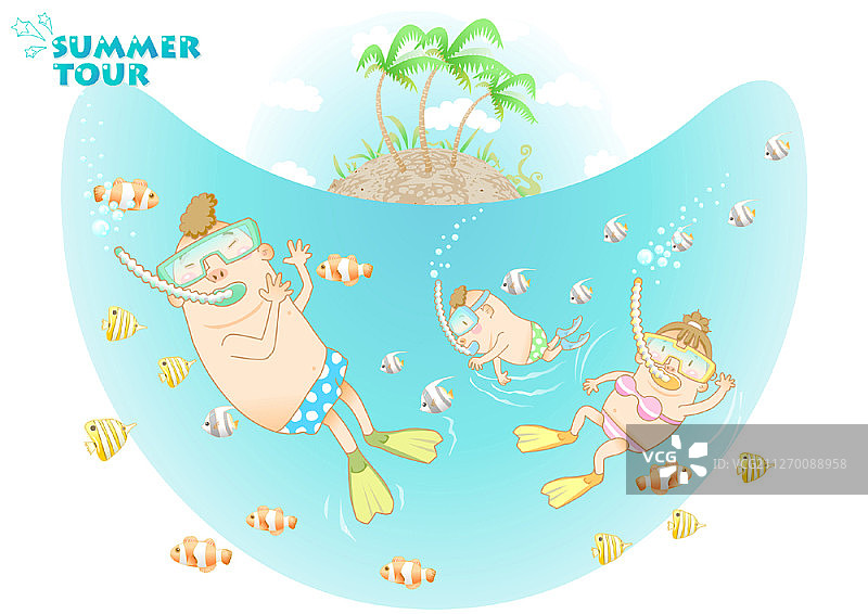 幸福家庭享受暑假图片素材