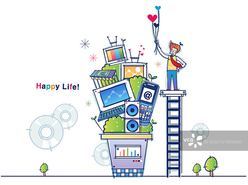 高科技产业概念插画图片素材