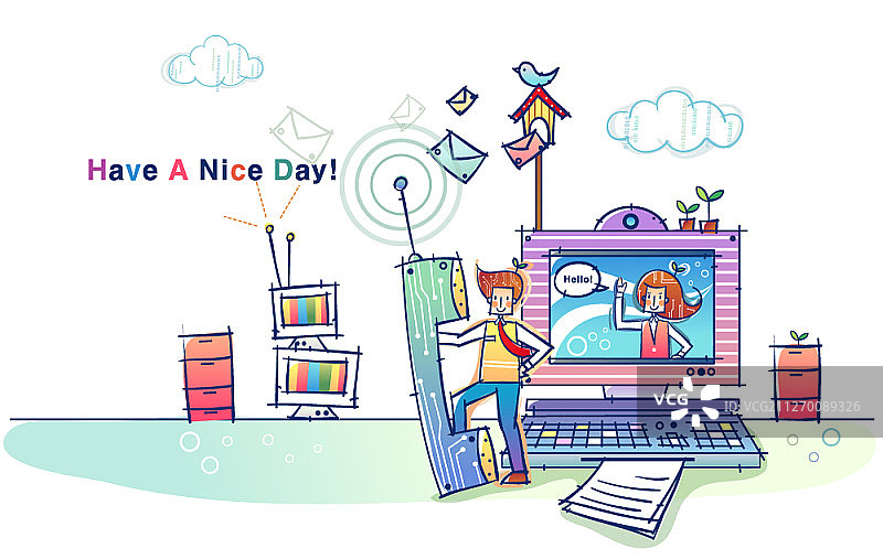 高科技产业概念插画图片素材