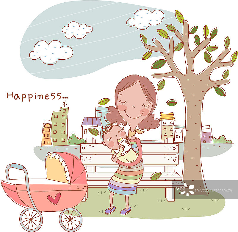 孕妇概念插画图片素材