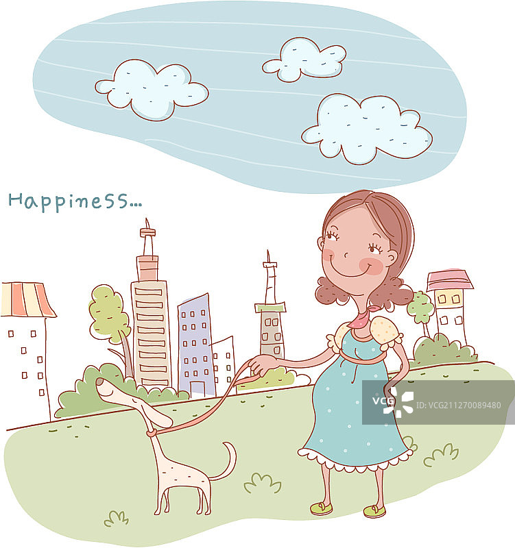 孕妇概念插画图片素材