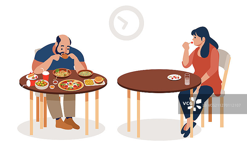 减肥概念：无毛的胖男人图片素材