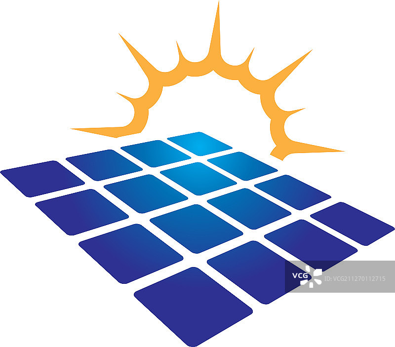 孤立的太阳能电池板图标设计模板图片素材