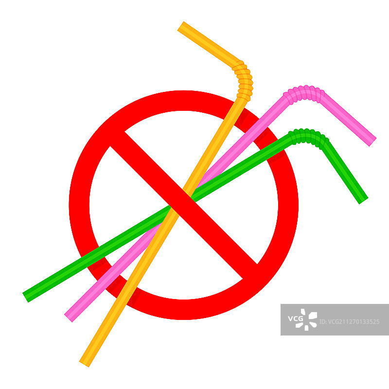 禁止使用塑料吸管标志图片素材