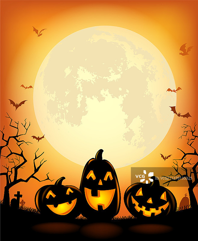 恐怖南瓜万圣节背景图片素材