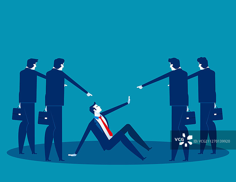 商务人士在团队中指出问题图片素材